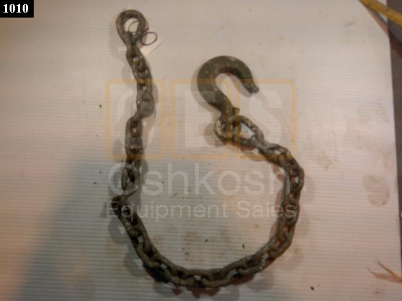 Wrecker rear winch chain and hook - Used Serviceable