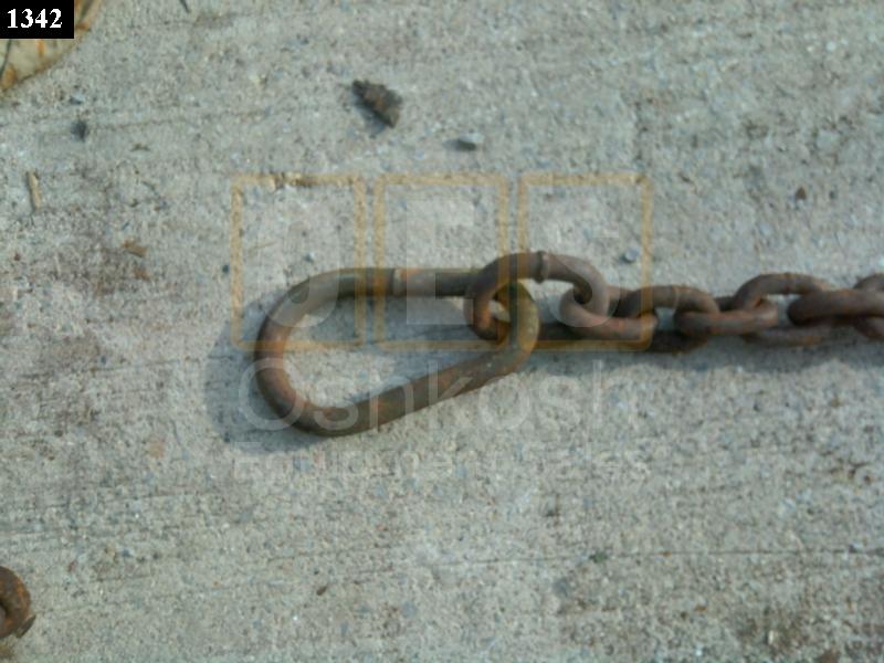 Chain Steel 3/4" Military Surplus with 1 Grab Hook new old stock Heavy Duty 