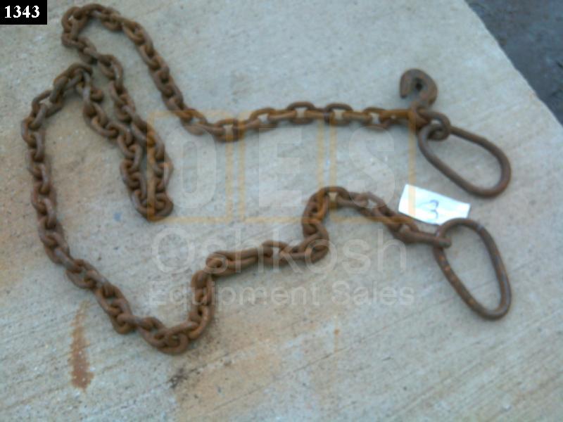 Winching Towing Chain Hook with Loop (5/8 Link) 16 Ft. Long - Oshkosh  Equipment