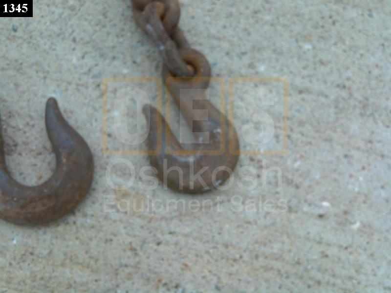 21 Foot Winching Towing Double Hook And Chain (1/2