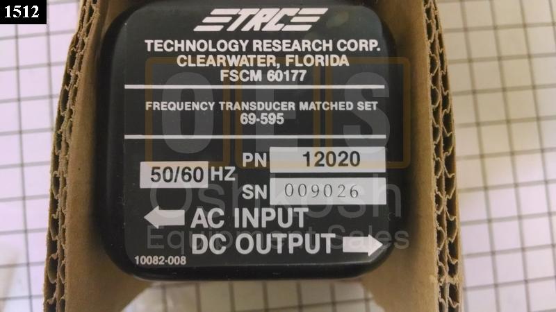 Frequency Transducer Matched Set 50/60 Hz - Oshkosh Equipment