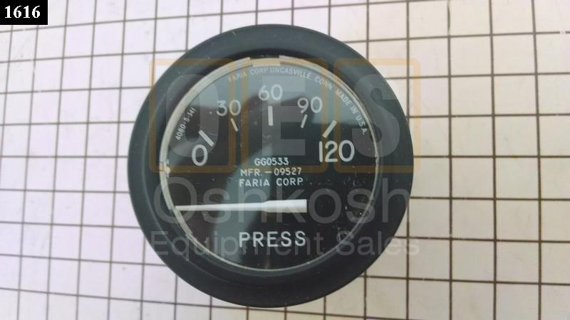 Oil Pressure Gauge 0-120 PSI - NOS