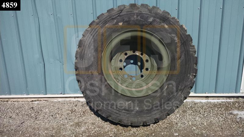 365/85R20 Michelin XZL Spare Tire on Combat Wheel 85% Tread - Oshkosh ...