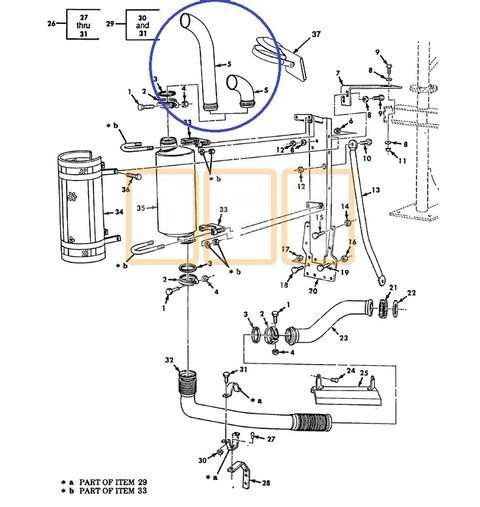 Exhaust Pipe Stack (except Dump/Tractor)