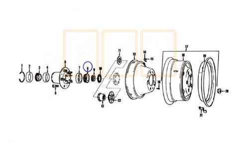 Outer Hub Wheel Bearing (M37)