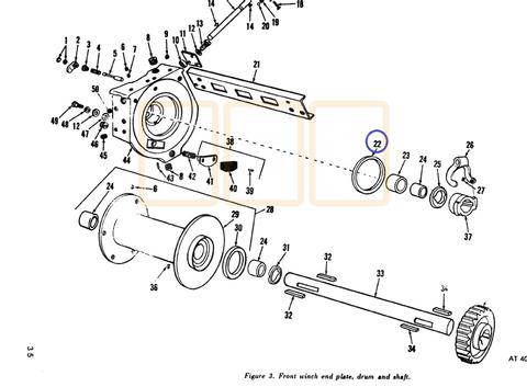 Oil Seal Winch Drum (Opposite of Drive End)