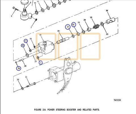 POWER STEERING CYLINDER VALVE SEAL KIT (Small)