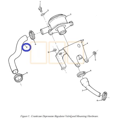Crankcase Depression Regulator Valve Hose