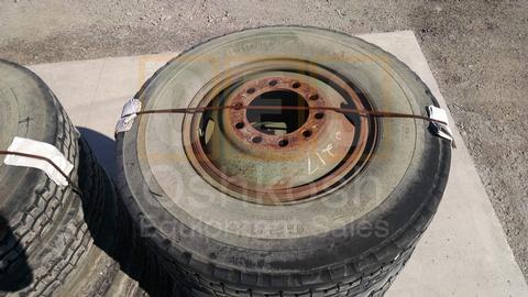 11.00R24 Goodyear G286 Tire on Wheel