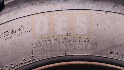 11.00R24 Goodyear G286 Tire on Wheel