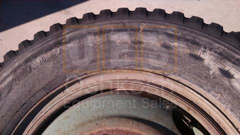 11.00R24 Bridgestone V-Steel MIX 757 Tire on Wheel