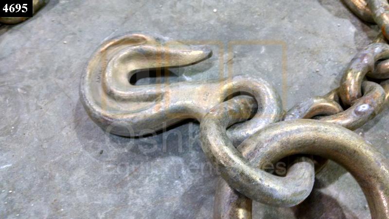 14 ft Winching Chain and hook with loop (3/4'' Link) - NOS