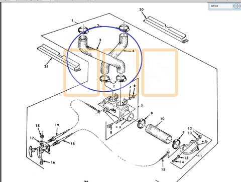 Heater Duct Defrost Hose (3