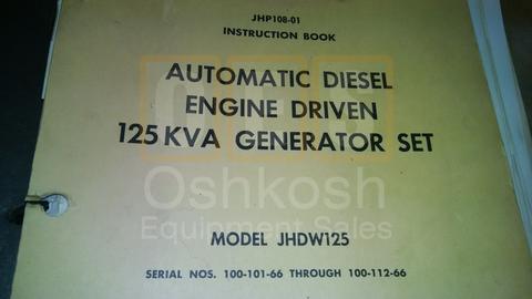 John R Hollingsworth Model JHDW125 Technical Manual