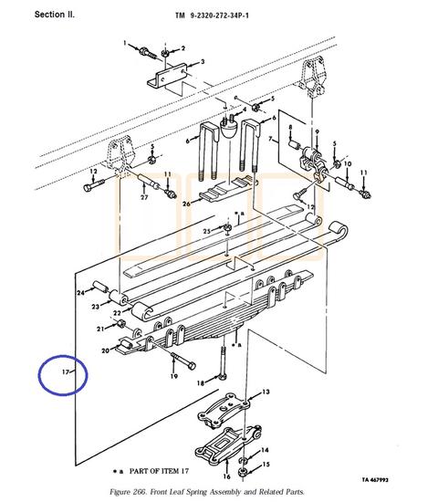 Front Leaf Spring Assembly (12 Leaf Spring Pack)