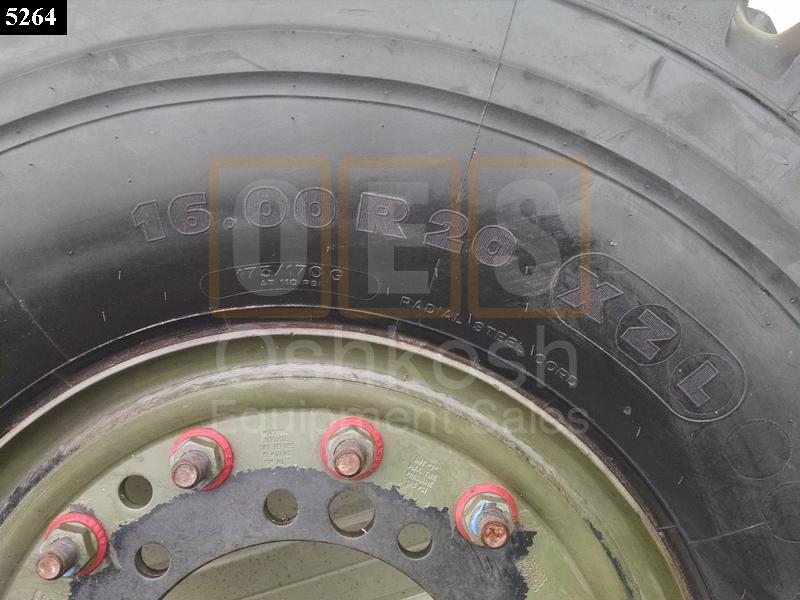 16.00R20 Michelin XZL on CTIS Wheel - NOS