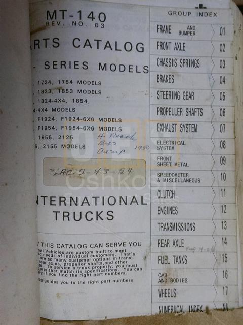 International Truck Model 1210 Technical Manual