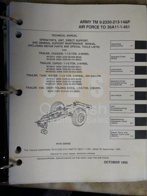 M103 Series Trailer Technical Manual