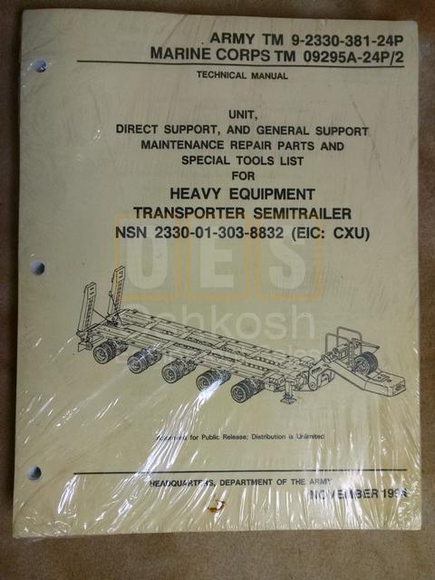 M1000 Heavy Equipment Transporter Semitrailer Technical Manual